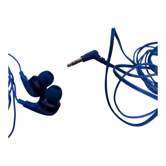 United Airlines Wired Blue Earbuds Earphones Headphones 3.5mm Jack Set of 2 - Picture 4 of 4